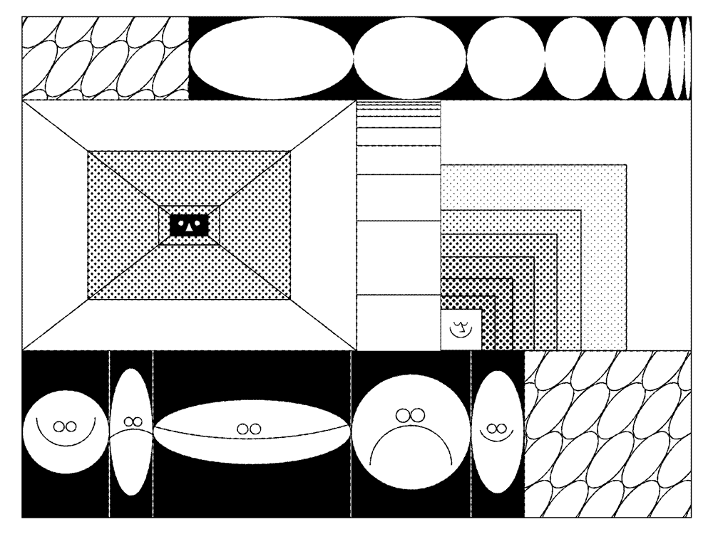 Animated geometric portrait background